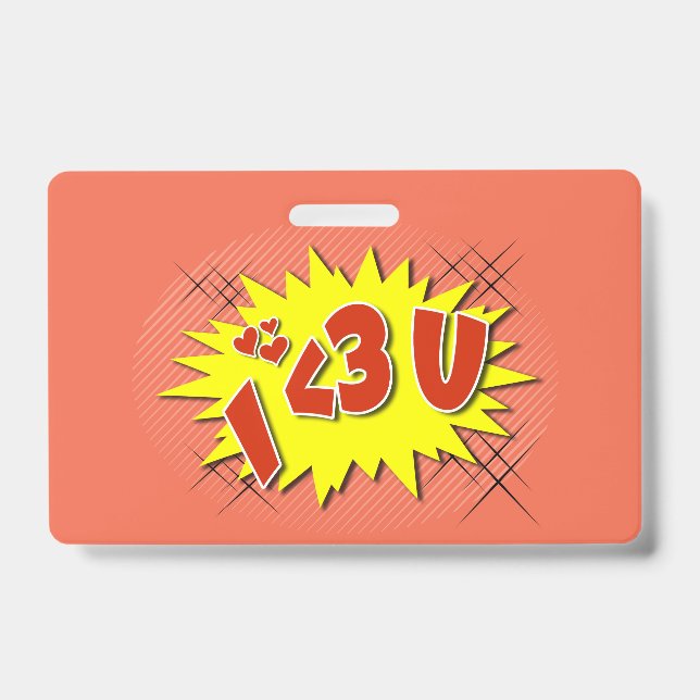 Tarjeta De Identificación Te amo (Parte frontal)