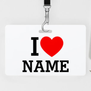 Tarjeta De Identificación Te Amo Nombre