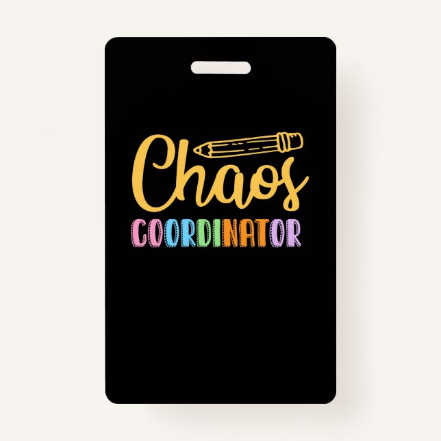 Tarjeta De Identificación Teacher Chaos Coordinator (Anverso)
