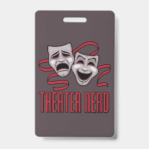Tarjeta De Identificación Teatro de Comedia y Tragedia Nerd