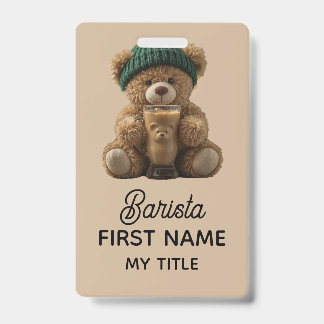 Tarjeta De Identificación Teddy Bear Cold Brew 