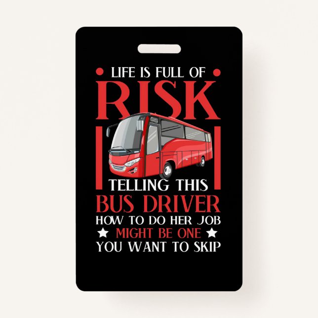 Tarjeta De Identificación Telling This Bus Driver How To Do (Anverso)