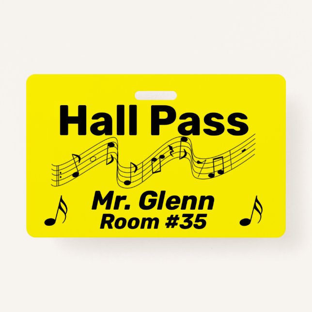 Tarjeta De Identificación Tema musical de Hall Pass (Anverso)