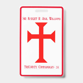 Tarjeta De Identificación Templario