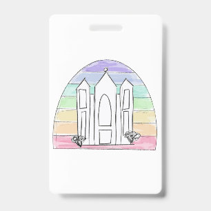 Tarjeta De Identificación Templo LDS Salt Lake City puesta de sol arcoíris m