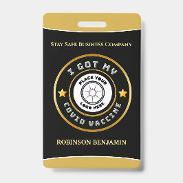 Tarjeta De Identificación Tengo mi logotipo comercial de vacunas Covid Perso