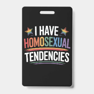 Tarjeta De Identificación Tengo Tendencias Homosexuales Orgullo LGBTQ Arcoír