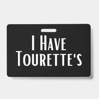 Tarjeta De Identificación Tengo Tourette