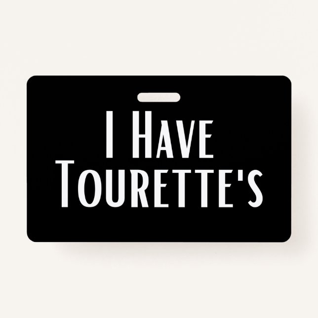 Tarjeta De Identificación Tengo Tourette's (Anverso)
