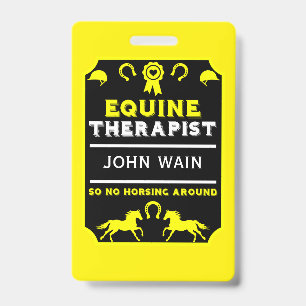 Tarjeta De Identificación Terapeuta Equino de Caballos