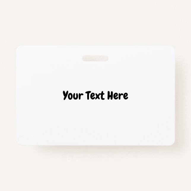 Tarjeta De Identificación Texto personalizado (Anverso)