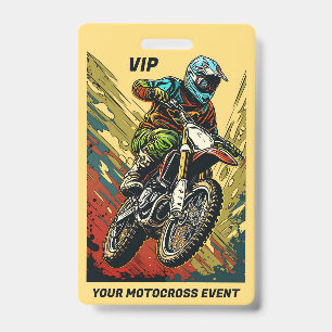 Tarjeta De Identificación Texto personalizado de motocross
