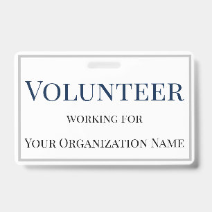Tarjeta De Identificación Texto simple del distintivo de nombre personalizad