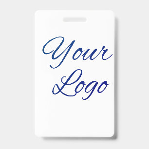 Tarjeta De Identificación texto simple mínimo agregue su logotipo/diseño aqu