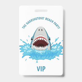 Tarjeta De Identificación textos personalizados insignias Fiesta de Playa