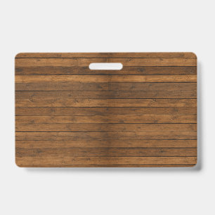 Tarjeta De Identificación Textura de madera