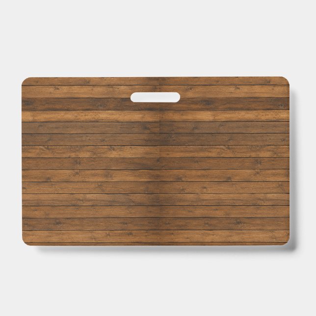 Tarjeta De Identificación Textura de madera (Parte frontal)