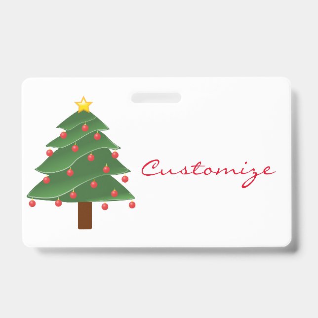 Tarjeta De Identificación Thunder_Cove de árbol de Navidad (Parte frontal)