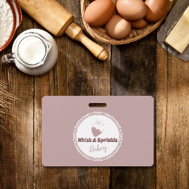 Tarjeta De Identificación Tienda de panadería dulce Personalizado pasteles p