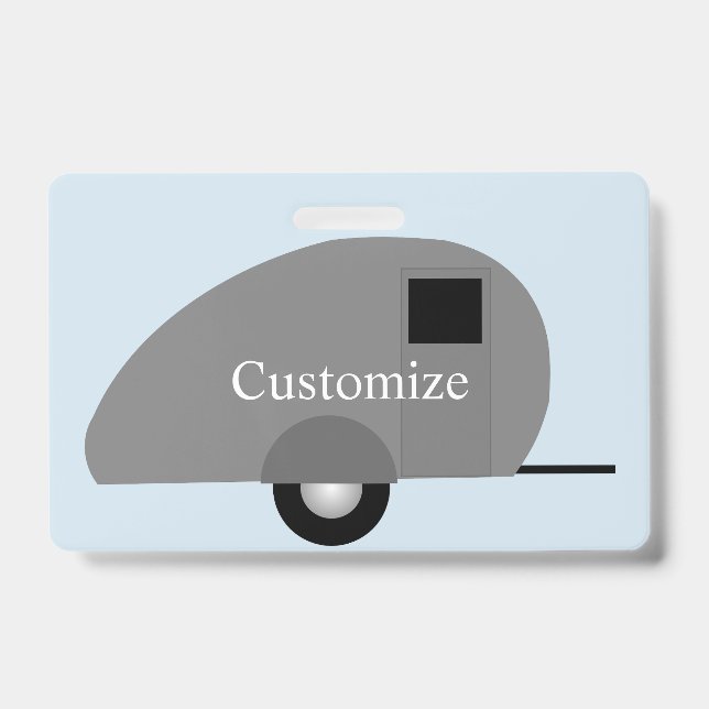 Tarjeta De Identificación Tiny Teardrop Trailer Thunder_Cove  (Parte frontal)