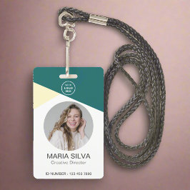 Tarjeta De Identificación Título de código de barras de foto del empleado co