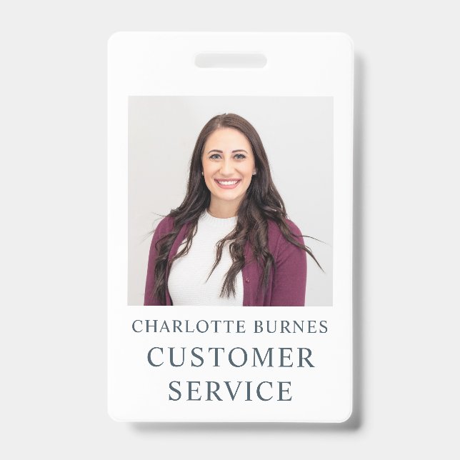 Tarjeta De Identificación Título del nombre de la foto (Anverso)