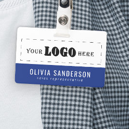 Tarjeta De Identificación Título del trabajo del empleado de la empresa logo