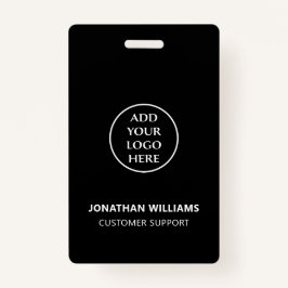 Tarjeta De Identificación Título del trabajo del logotipo profesional modern