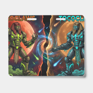 Tarjeta De Identificación TOCOCLAWS Mecha Faraón Armadura Cibernética Egipci
