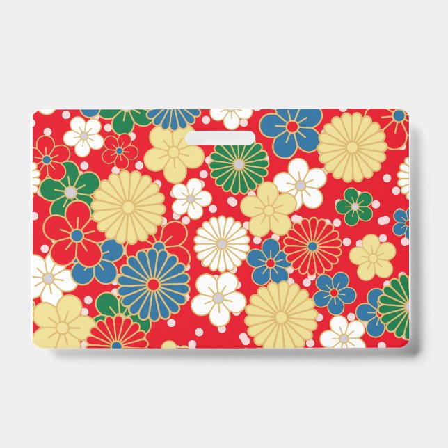 Tarjeta De Identificación Traditional Japanese Patterns (Parte frontal)