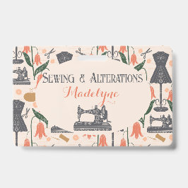 Tarjeta De Identificación Trasero de costura de máquina de coser de vintage