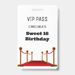 Tarjeta De Identificación Trato de autobús 16 Invitación VIP de acceso a la 