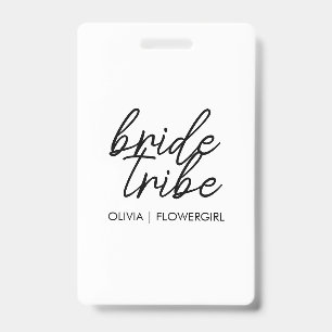 Tarjeta De Identificación Tribuna de novias   Niña Flor
