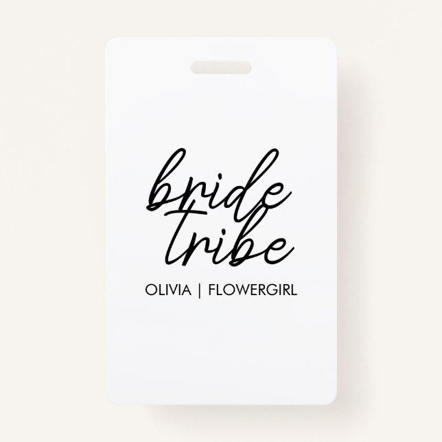 Tarjeta De Identificación Tribuna de novias | Niña Flor (Anverso)