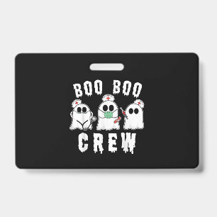 Tarjeta De Identificación Tripulación Boo Boo Disfraz Divertido de Enfermera