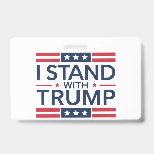 Tarjeta De Identificación Trump 2024 Me apoyo en Trump Apoyo al Presidente