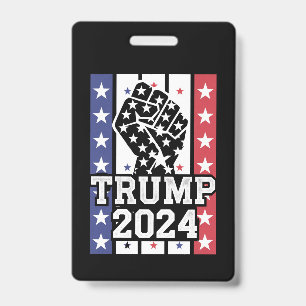 Tarjeta De Identificación Trump 2024 Puño Fuera de la Ley Hillbilly J.D.Vanc