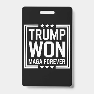Tarjeta De Identificación Trump ganó la 47ª Elección Presidencial de EE. UU.