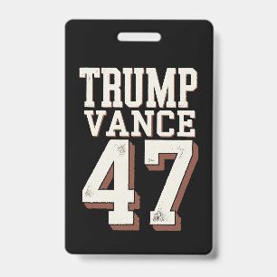 Tarjeta De Identificación Trump Vance Presidente Vintage Trump Gana