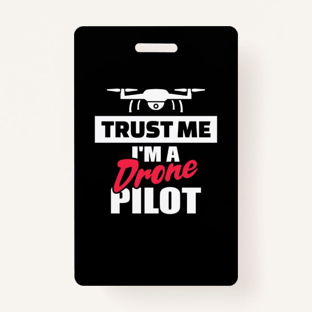 Tarjeta De Identificación Trust Me Am Drone Pilot (Anverso)