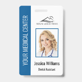 Tarjeta De Identificación Tu Dentist Office Logo Employee Photo ID Blue