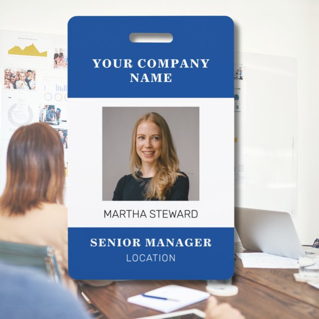 Tarjeta De Identificación Tu foto de la compañía (company photo id badge)