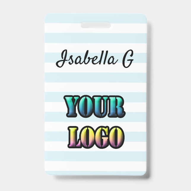 Tarjeta De Identificación Tu logo, logo (Parte frontal)