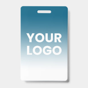 Tarjeta De Identificación Tu logotipo y gradiente de color de fondo editable