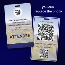 Ubicación Reemplazable Foto QR Logo Conferencia