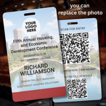 Ubicación Reemplazable Foto QR Logo Conferencia
