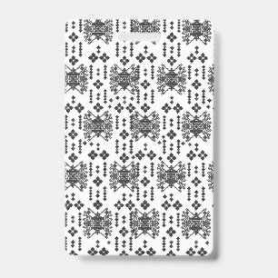 Tarjeta De Identificación Un diseño monocromo simétrico con intrincados