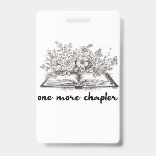 Tarjeta De Identificación Un libro más con flores