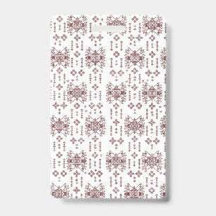 Tarjeta De Identificación Un papel de regalo blanco simétrico con un rep