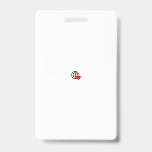Tarjeta De Identificación Un símbolo de corazón rojo creado con líneas suave